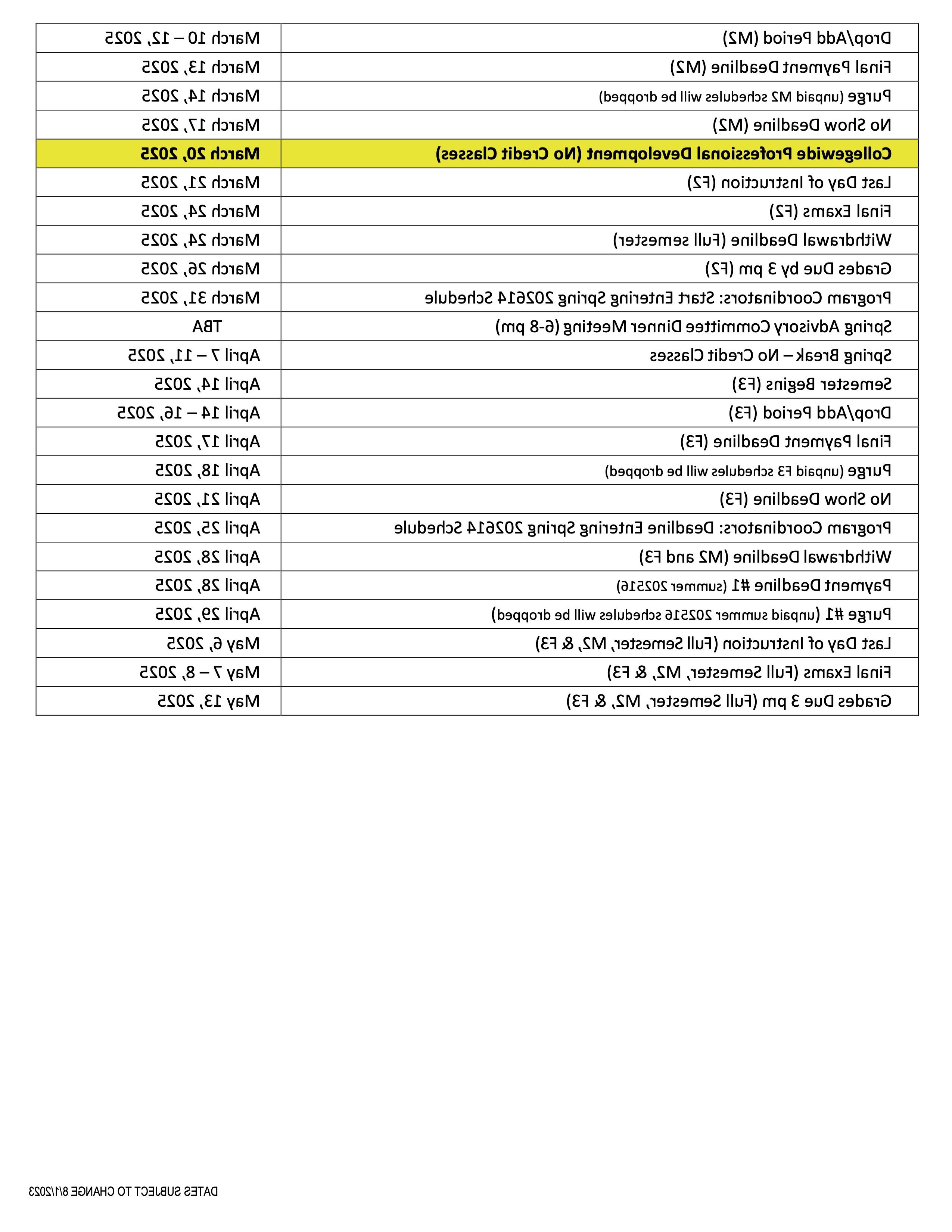 Spring 24 calendar